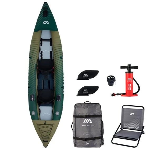 Aqua Marina Caliber Angelkajak 2/1 Personen Luftkajak Mit Drop-Stitch Boden 2 Aqua Marina Caliber Angelkajak 2/1 Personen Luftkajak Mit Drop-Stitch Boden – Bild 2