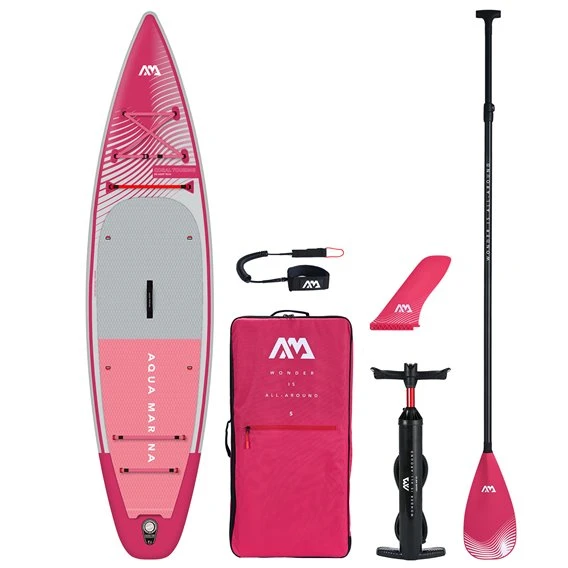 Aqua Marina Coral Touring 11.6 SUP Komplett Set Ausblasbares Stand Up Paddle Board Raspberry 1 Aqua Marina Coral Touring 11.6 SUP Komplett Set Ausblasbares Stand Up Paddle Board Raspberry