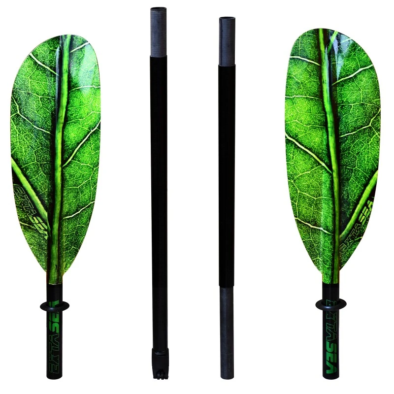 ExtaSea Leaf Vario Fiberglas Doppelpaddel Kajak Paddel 4-teilig Inkl. Tasche 2 ExtaSea Leaf Vario Fiberglas Doppelpaddel Kajak Paddel 4-teilig Inkl. Tasche – Bild 2