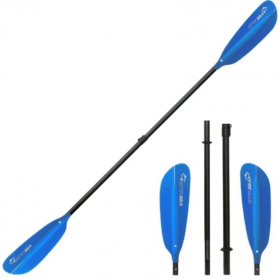 ExtaSea Pro Tour Carbon Vario Doppelpaddel | 220-240cm | 4-teilig | Light Blue 1 ExtaSea Pro Tour Carbon Vario Doppelpaddel | 220-240cm | 4-teilig | Light Blue
