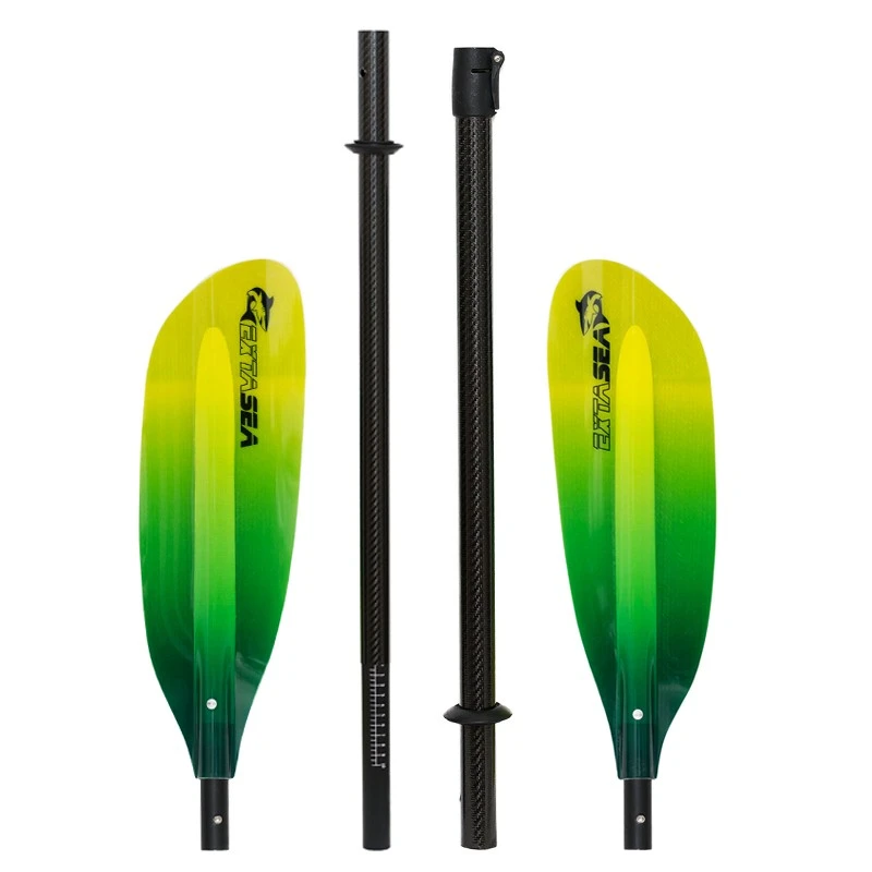 ExtaSea Pro Tour Carbon Vario Doppelpaddel | 220-240cm | 4-teilig | Lime-yellow 1 ExtaSea Pro Tour Carbon Vario Doppelpaddel | 220-240cm | 4-teilig | Lime-yellow