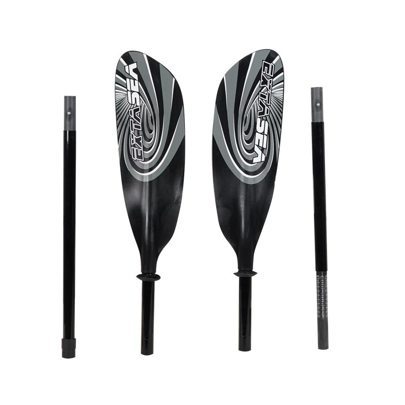 ExtaSea Super-Touring Fiberglas Vario Doppelpaddel 4-teilig Black 1 ExtaSea Super-Touring Fiberglas Vario Doppelpaddel 4-teilig Black