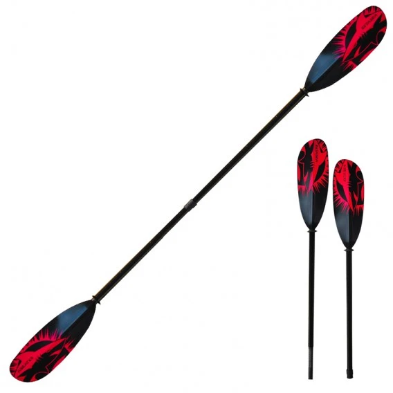 ExtaSea Tour Vario Fiberglas Doppelpaddel | 220-240cm | 2-teilig | Schwarz-rot 1 ExtaSea Tour Vario Fiberglas Doppelpaddel | 220-240cm | 2-teilig | Schwarz-rot